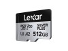 Lexar Silver Plus Micro SD Card 512 GB, Up to 205 MB/s Read Speed, 150 MB/s Write Speed LMSSIPL512G-BNANG